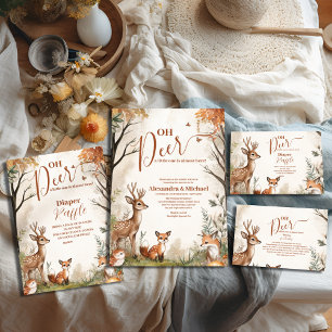 Assiettes En Carton Baby shower à thème Woodland Oh Deer