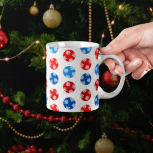 Jupon De Sapin En Polyester Brossé Décor bleu et rouge de Noël avec flocons de neige