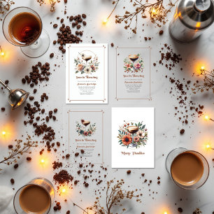 Carte De Remerciements Mocha Mousse Espresso Martini Fête des mariées Pho