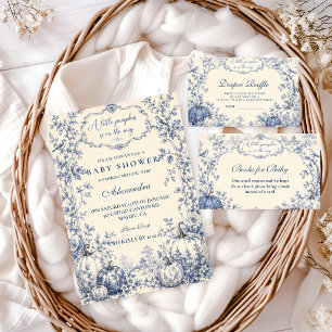 Serviette En Papier Bébé Show de la Petite Citrouille Bleue Élégante C