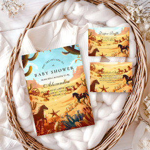 Carte D'accompagnement Tirage de couche country western boho