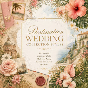 Mariage toscan vintage avec cartes de voyage