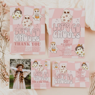 Carte De Remerciements Photo Super Allons Ghouls Halloween Naissance adul