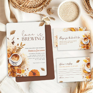 Carte De Remerciements Brunch nuptial douillet douche nuptiale Brown