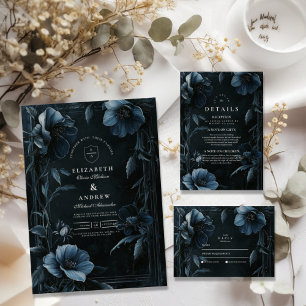 Carte De Remerciements Vintage Floral Art Nouveau Mariage