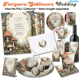 Invitation FAIRYCORE MARIAGE Vintage Nature Loisir Fairytale