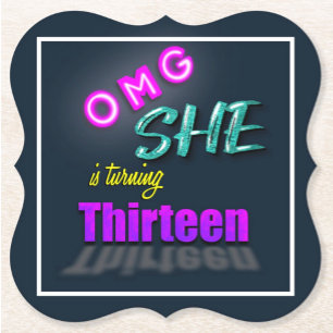 OMG Elle Tourne 13 Invitation Surprise Parti