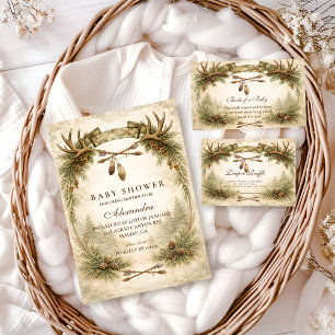 Carte D'accompagnement Tirage de couche Little Hunter Antler Woodland