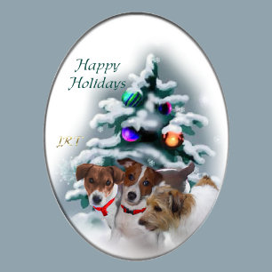 Cartes Pour Fêtes Annuelles Jack Russell Terrier Cadeaux de Noël