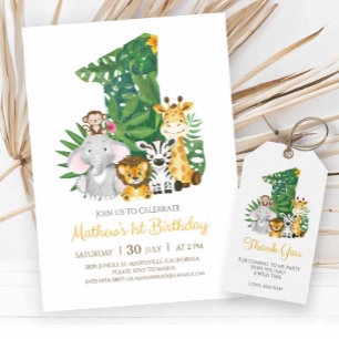 Porte-clés Wild One Baby 1st Birthday Jungle Safari