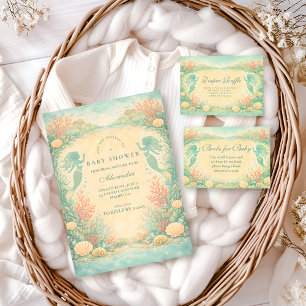 Serviette En Papier Baignade de sirène enchantée pour bébé
