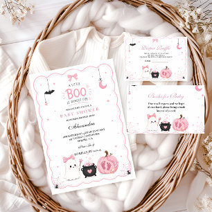 Carte D'accompagnement Fête de bébé Petite Boo Rose Tirage au sort de cou