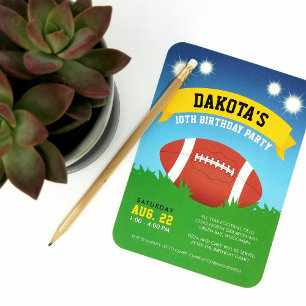 Football Anniversaire Fête Invitation