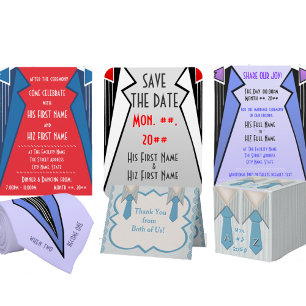 Invitation Bauhaus Tuxedo - LBV (Cérémonie Mariage)