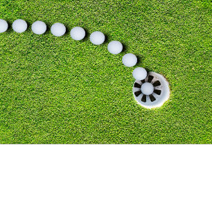 Sticker Rond Instruction de golf Swing Sweer au trou du drapeau