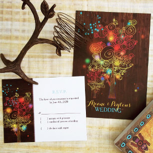 Invitation Mariage lunaire de l'arbre de vie