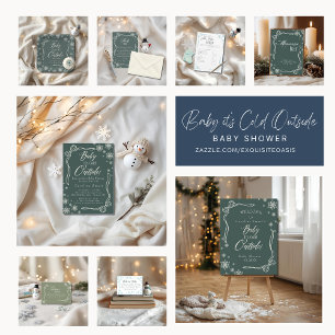 Serviette En Papier Hiver Coquette vert bébé c'est froid Papier Napkin