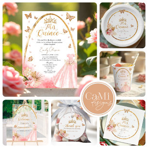 Serviette En Papier Quinceanera rose pâle