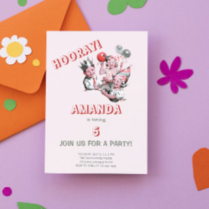 Carte Postale Vintage les années 50 Classic Simple Enfants Fête 