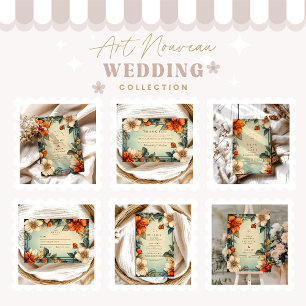 Carte De Remerciements Art Nouveau Fancy Floral Mariage