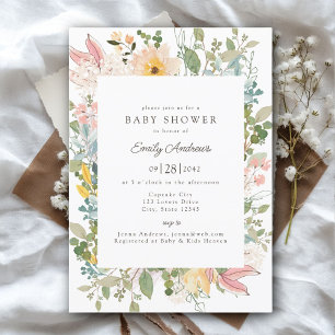 Panneau En Acrylique Charme de jardin fleur sauvage   Accueil baby show