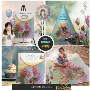 Serviette En Papier Joyeuse 5ème fille serviettes d'anniversaire avec 