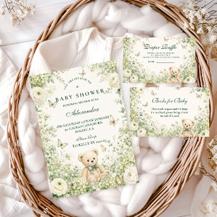 Serviette En Papier Baby-Shower Ourson Vert Fantaisiste