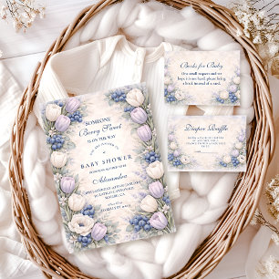 Invitation Jardin de Fleurs de Bleuet Baby Shower