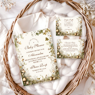 Carte D'accompagnement Raffin de la forêt de champignon des bois