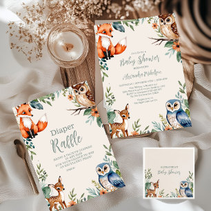 Invitation Baby shower des animaux forestiers