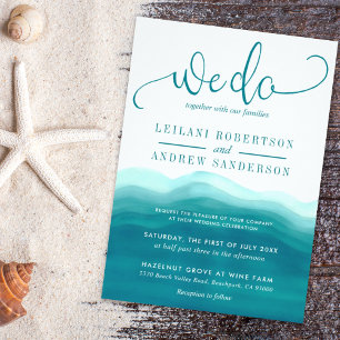 Invitation Turquoise On Do Watercolor Ombre Mariage