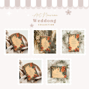 Invitation Cadre Floral d'été Art Nouveau Mariage