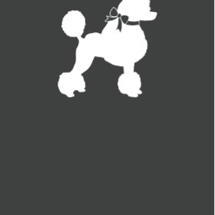 Invitation Baby shower de chien de caniche Genre gris neutre