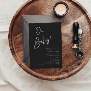 Invitation de Baby shower d'inspiration gothique n