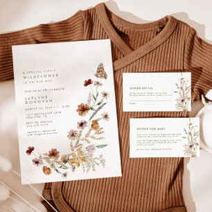 Invitation Fleur sauvage On the Way - Baby shower Boho modern