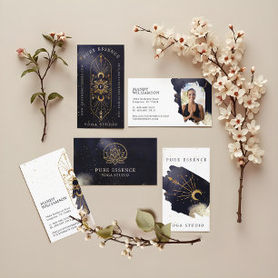 Tri-Fold d'encre foncée de lune céleste holistique