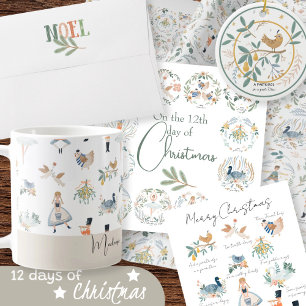 Cartes Pour Fêtes Annuelles 12 Jours de Noël Photo personnalisée