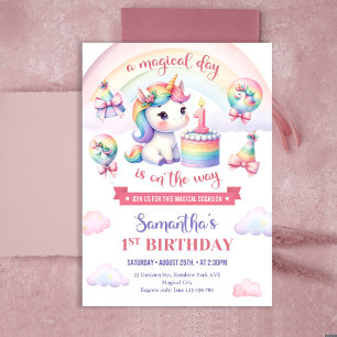Serviette En Papier Magic Pastel Unicorn Rainbow Birthday Party