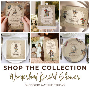 Carte De Remerciements Alice In Wonderland Vintage Story Fête des mariées