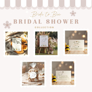 Carte De Remerciements Douche nuptiale du coeur d'abeille mignonne