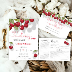 Invitation Cherry Love is Sweet Fête des mariées