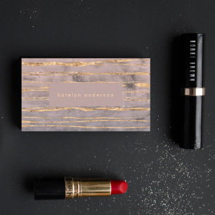 Carte De Fidélité Marbre moderne Gold Foil Gemstone Designer d'intér