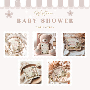 Carte D'accompagnement Boho Cowgirl Boots Diapper Raffer