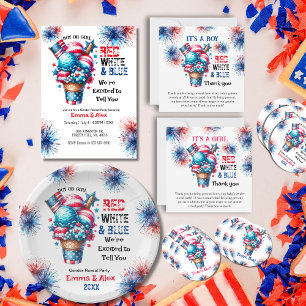 Invitation 4 Juillet Crème glacée Genre Reveillez
