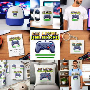 Porte-clefs Niveau père déverrouillé   Gamer Papa Première Fêt