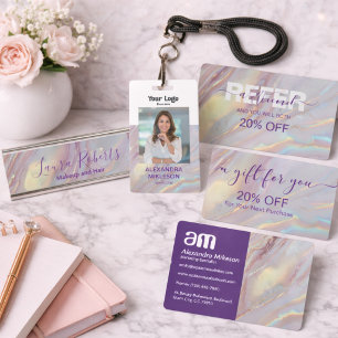 Carte De Remerciements Perle Marbre Moderne Professionnel