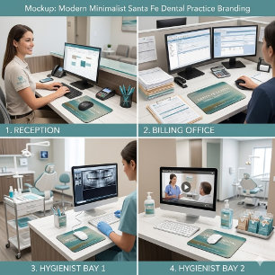 Carte De Visite Dental Practice Santa Fe Turquoise QR 