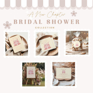 Sticker Rond Un nouveau chapitre commence livres roses et arc