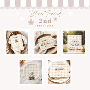 Invitation Train vintage 2e anniversaire