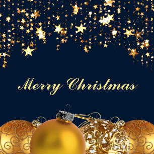 Cartes Pour Fêtes Annuelles Étoiles, Baubles, Arbre et Message de Noël